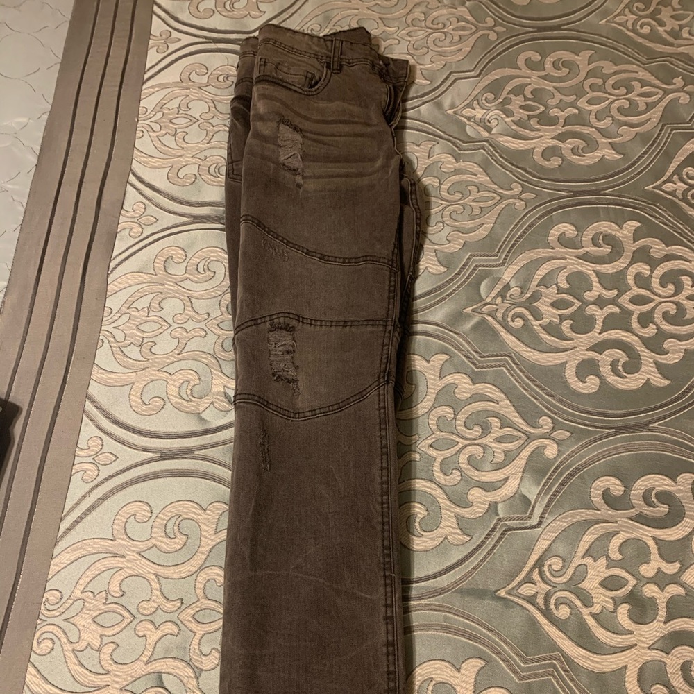 Black Ripped Biker Jeans‼️